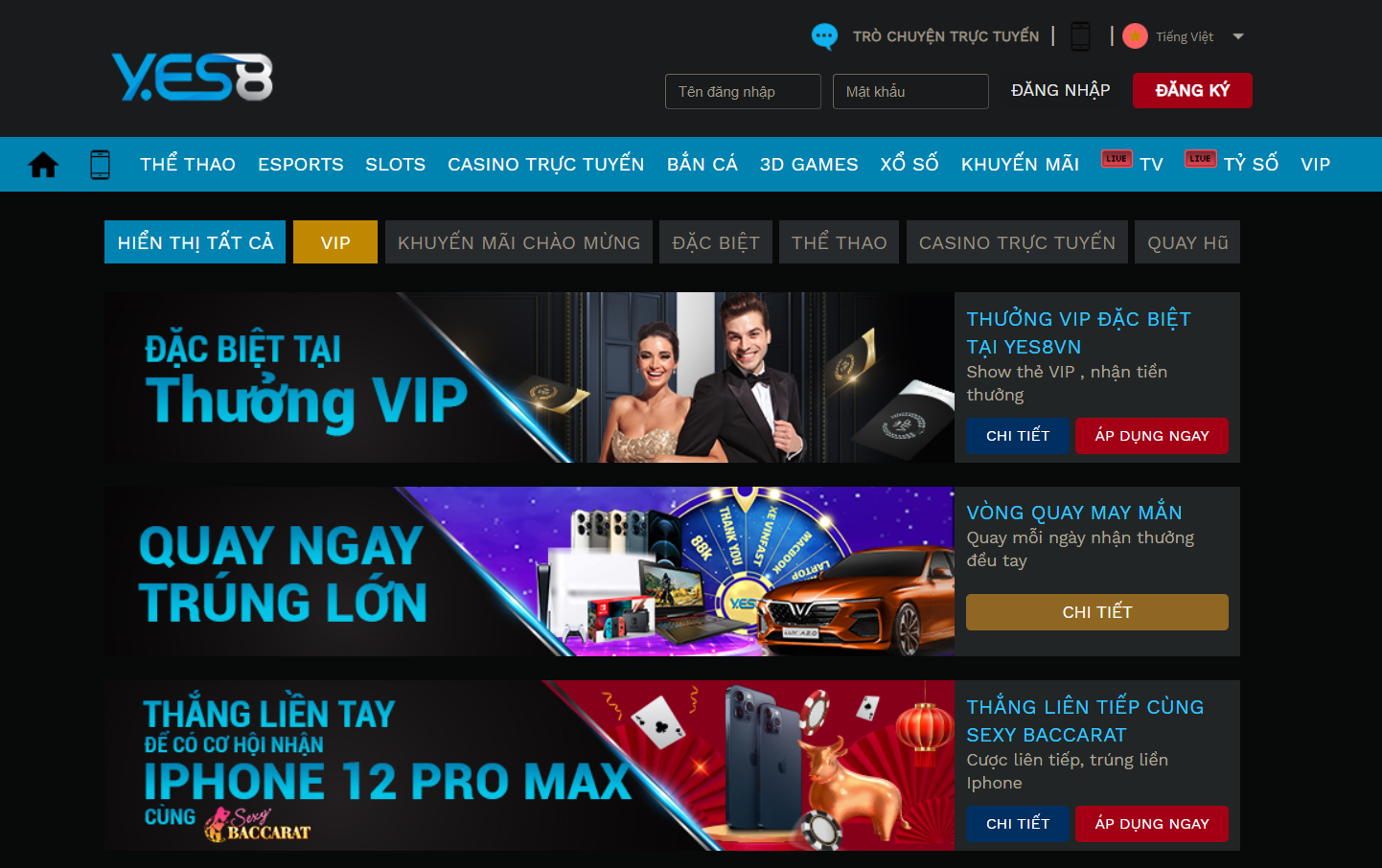 Đến với nhà cái online Yes8vn.com bạn sẽ trải nghiệm sòng bài Casino trực tuyến đỉnh cao